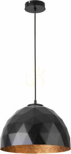 Check Sigma Diament Pendant Lamp Black Copper 35 cm E27 31372