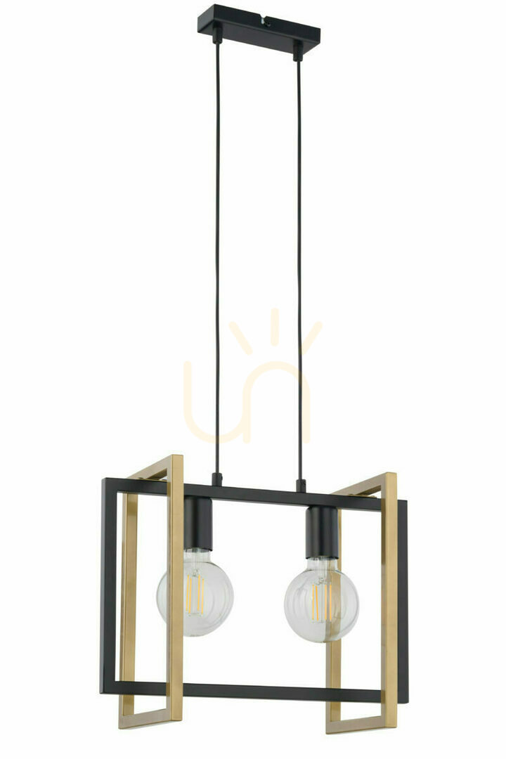 Pendelleuchte Sigma Eden 2-flammig schwarz/gold 32232