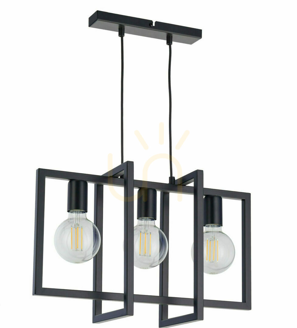 Sigma Eden 3 Black Pendant Light 32235