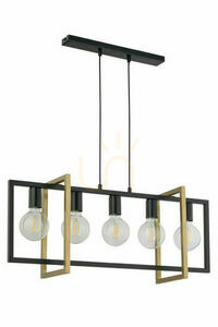 Sigma Eden 5-Light Black Gold Pendant Lamp 32236 small 0