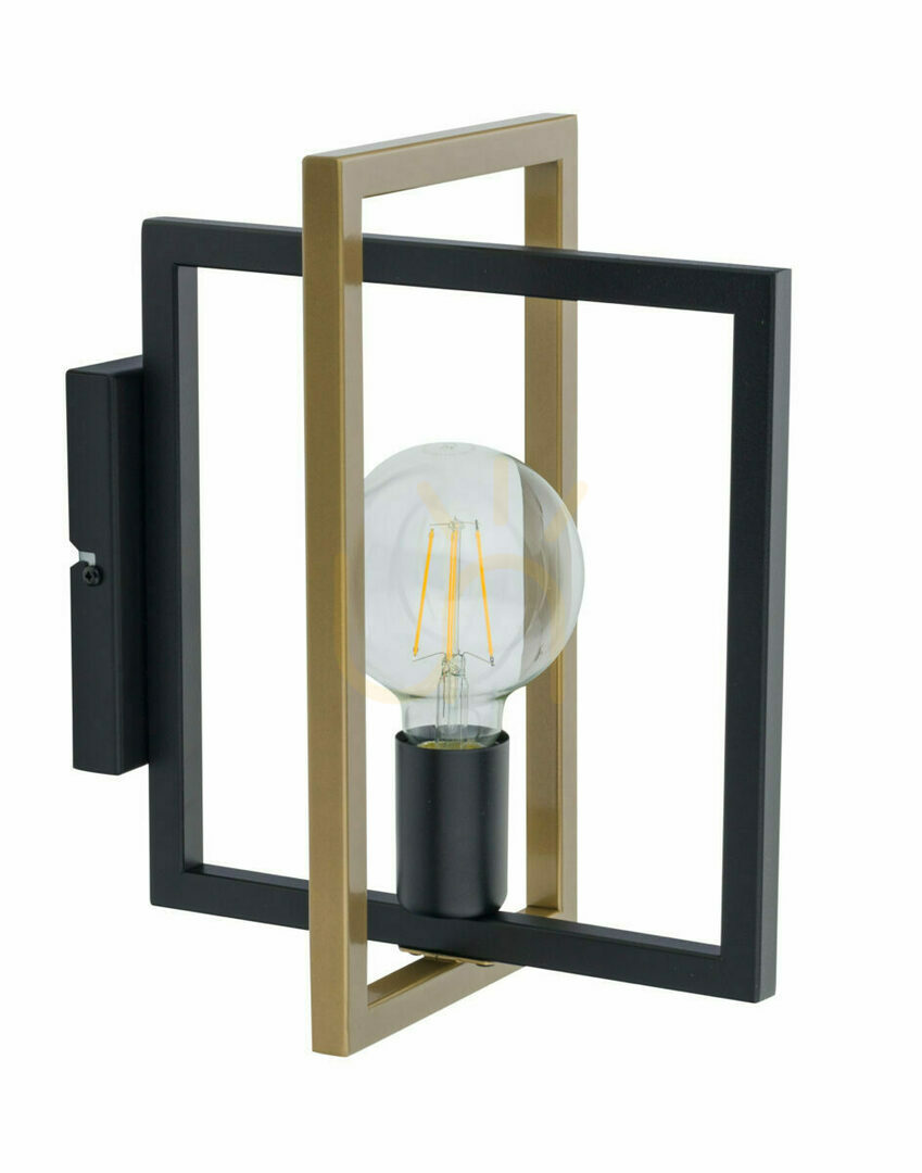 Wall Lamp Sigma Eden Black Gold E27 Sconce 32238
