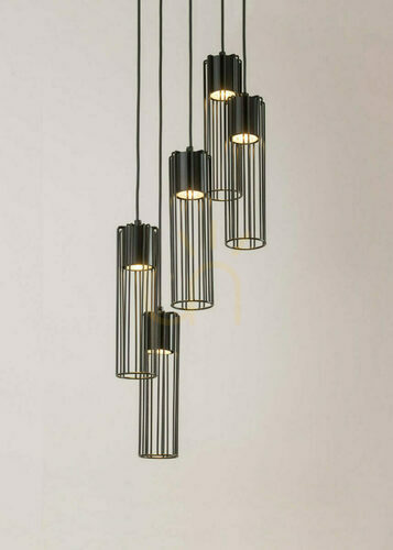 Check Sigma Fobia 5 Black GU10 Pendant Light 33459