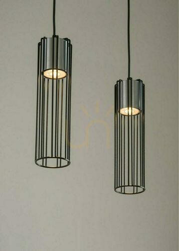 Check Sigma Fobia 2 Pendant Light Black Silver GU10 33451