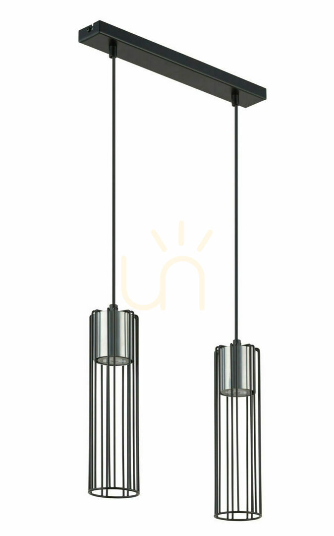 Sigma Fobia 2 Pendant Light Black Silver GU10 33451