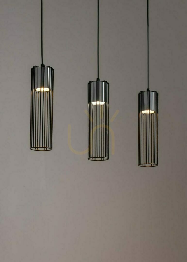 View Sigma Fobia 3 Black Silver Pendant Light GU10 33454 Sigma Fobia 3 Black Silver Pendant Light GU10 33454