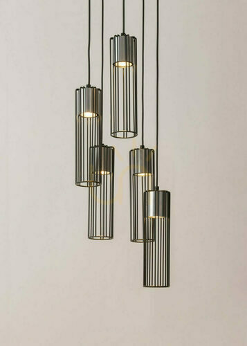 Check Sigma Fobia 5 Black/Silver Pendant Lamp 33460