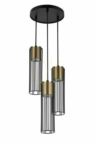 Check Sigma Fobia 3 Pendant Light Black Gold GU10 SKU 33458
