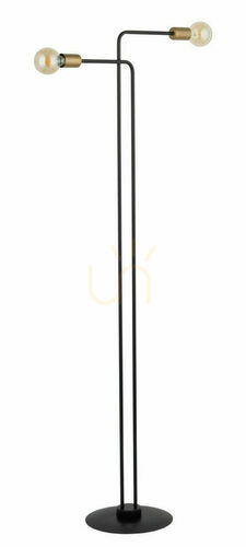 Check Sigma GINO floor lamp black gold E27 2x60W 160cm 50314