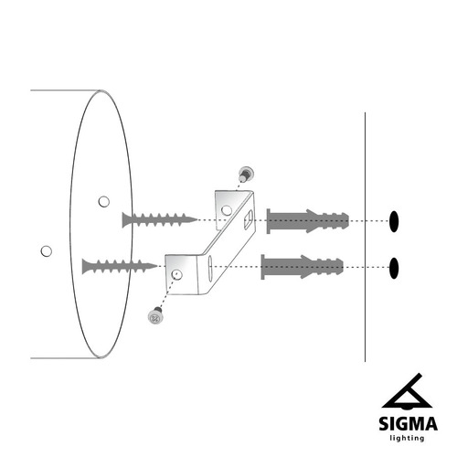 Check Wall Lamp Sigma Glory Black Graphite Gold E27 60W Sconce 40523