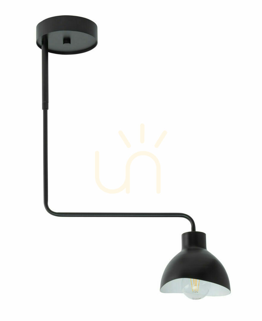 Plafon Sigma HOLI 1 czarno-biały E27 60W stal malowana 32445