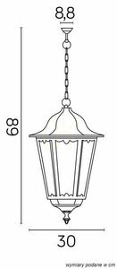 Outdoor Pendant Light SU-MA Retro Maxi Black Patina 30 cm K 1018/1/BD small 3