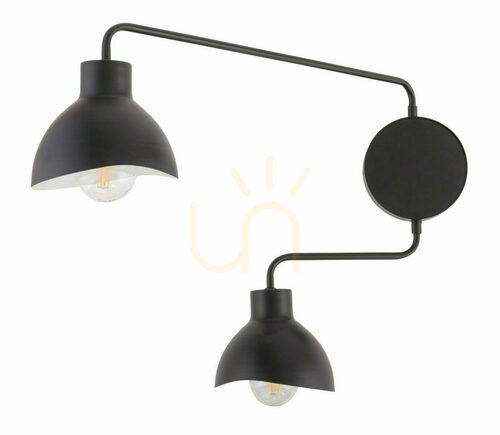 Check Wall lamp Sigma Holi 2 Light Black Steel E27 SKU 32490