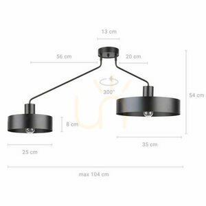 Plafon Sigma Jumbo 2 Black E27 31531 small 1