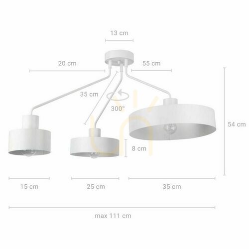 Check Plafon Sigma Jumbo 3 White E27 31534