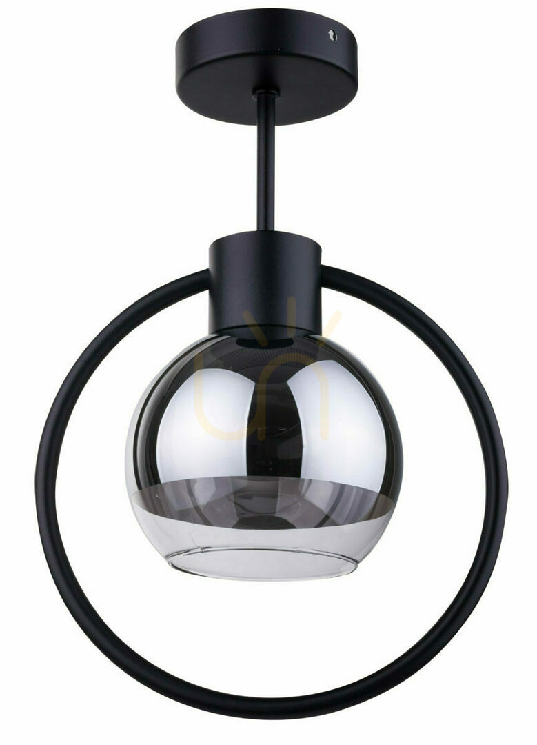 Plafon Sigma LINDA 1 czarny E27 60W szkło 31890