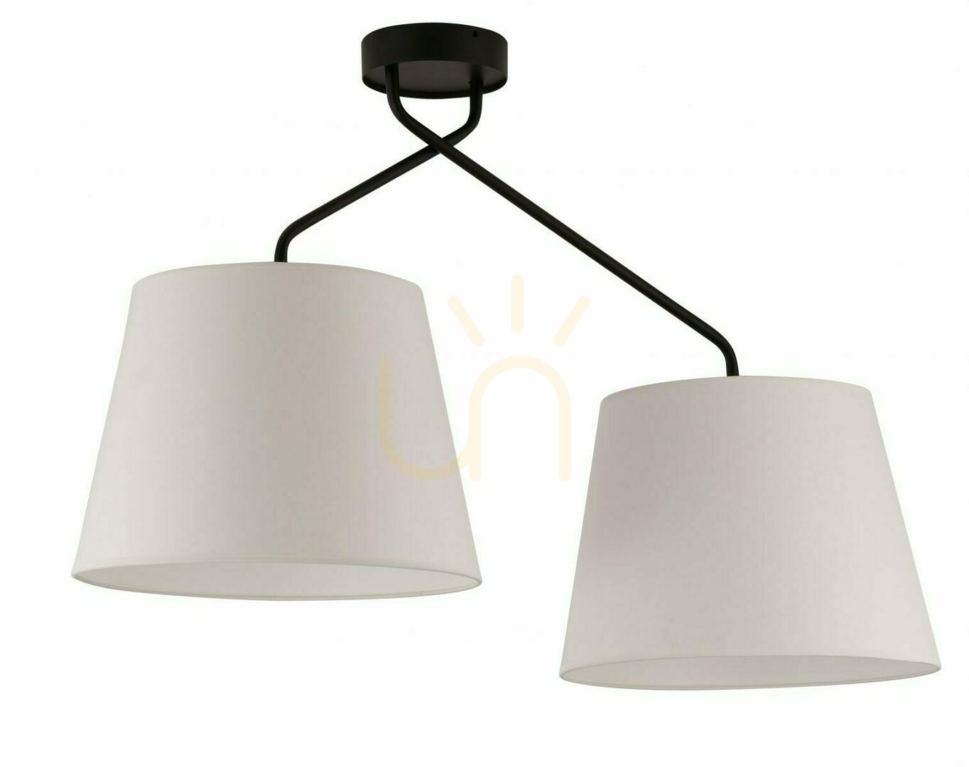 Plafon Sigma LIZBONA 2 czarny biały E27 60W 82 cm SKU 32117
