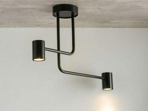 Check Plafon Sigma Luis 2 czarny stalowy GU10 60 cm 33418