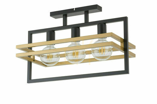 Check Plafon Sigma Merci 3 black gold 52 cm steel 32404
