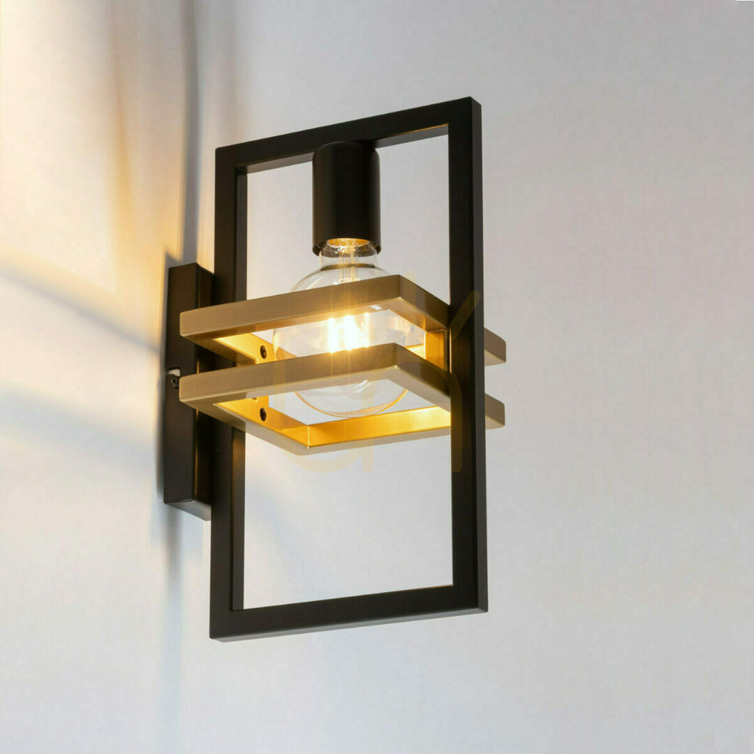 View Sigma Merci Wall Lamp Black Gold E27 15W 32410 Sigma Merci Wall Lamp Black Gold E27 15W 32410