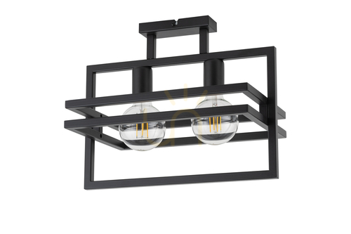 Check Plafon Sigma Merci 2 czarny stalowy E27 15W 32403