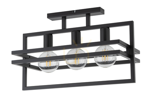 Check Sigma Merci 3 Black Ceiling Light 32406