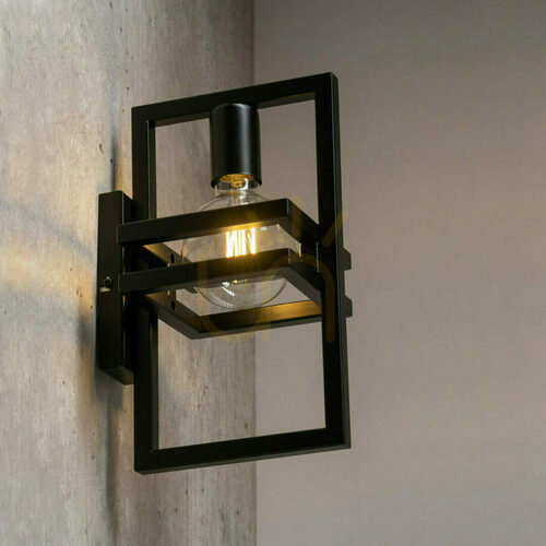 Check Wall Lamp Sigma Merci Black E27 Steel 15W SKU 32412