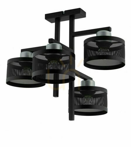 Check Plafon Sigma OFF 4 black silver 4xE27 60W 32136