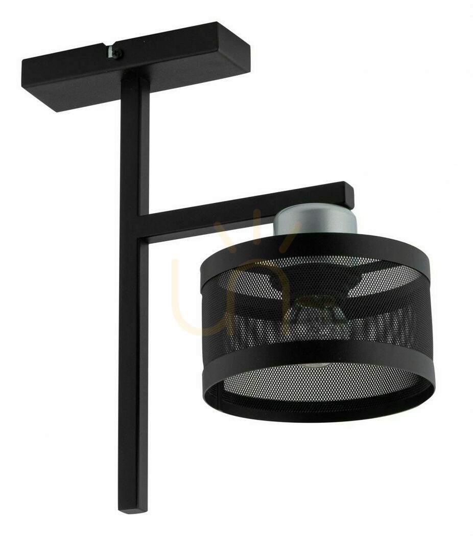 Plafon Sigma OFF 1 czarny/srebrny E27 60W 32142