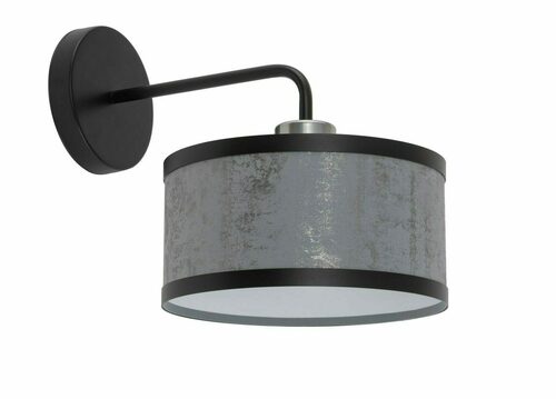 Check Sigma Wall Lamp Opera Black Grey Sconce E27 60W 40508