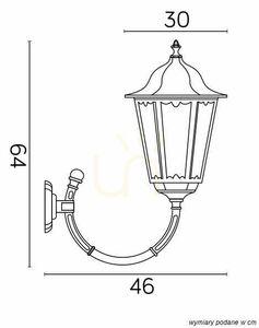 Outdoor Wall Lamp SU-MA Retro Maxi Black Patina K 3012/1/BD g small 3