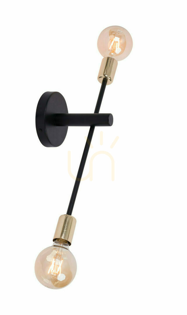 Sigma Wall Lamp Onyx 4-Light Black/Gold E27 62cm SKU 31921