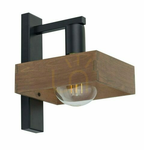Check Wall Lamp Sigma Robin Black Plywood Sconce 32218