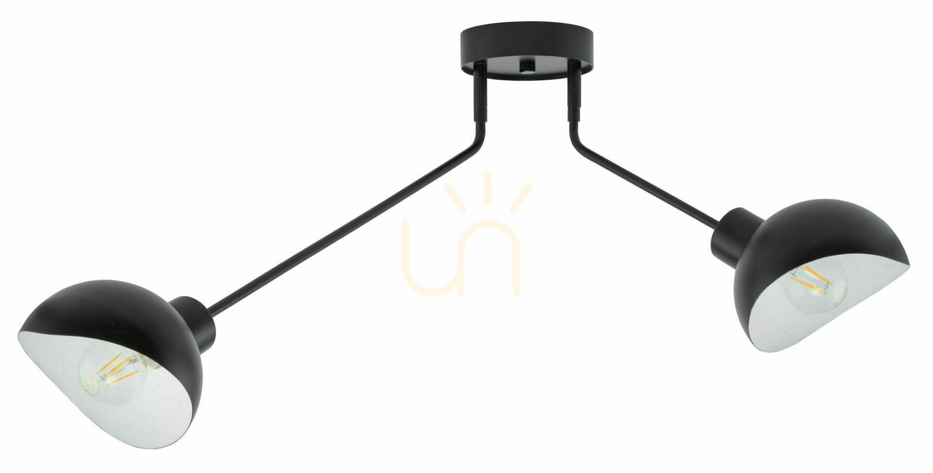 Plafon Sigma Roy 2 czarny biały stalowy E27 32429