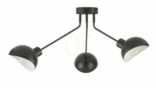 Check Plafon Sigma Roy 3 czarny biały E27 3x15W 32431
