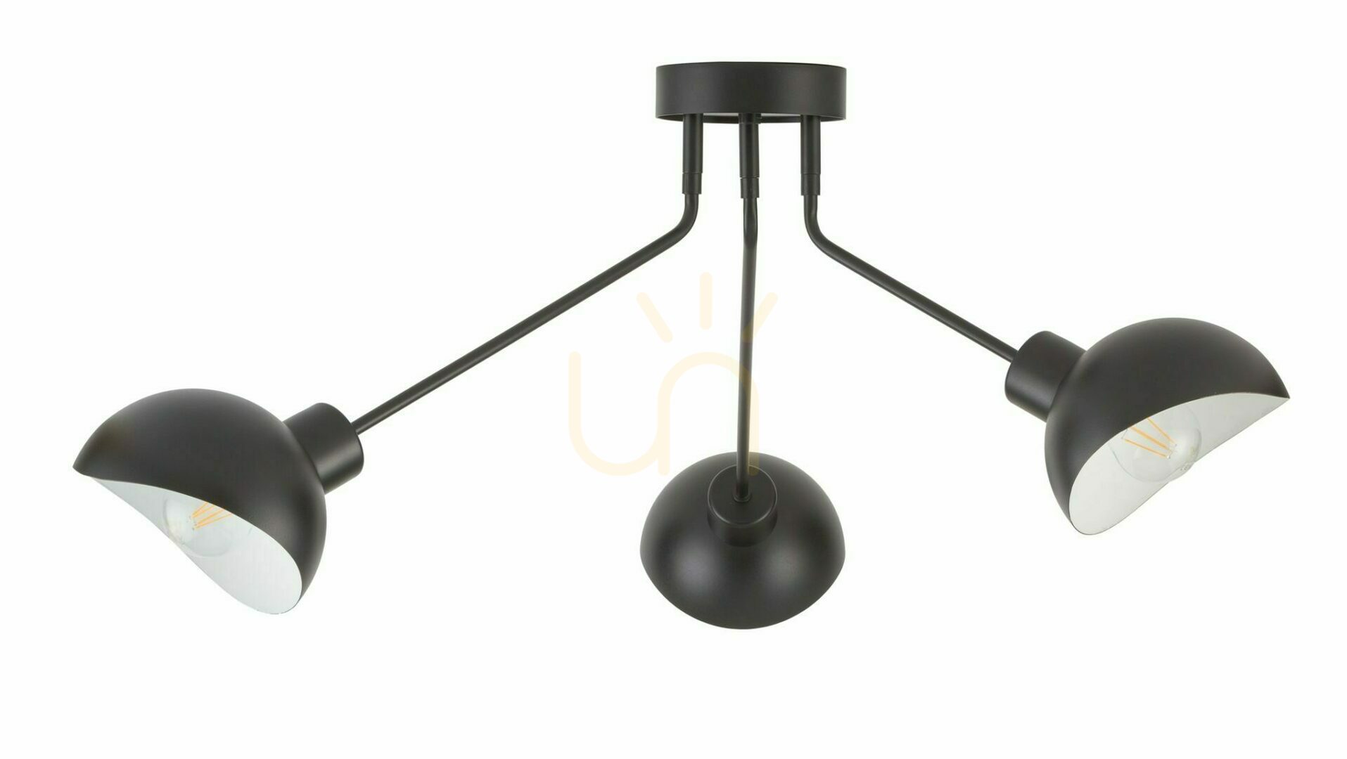 Plafon Sigma Roy 3 czarny biały E27 3x15W 32431