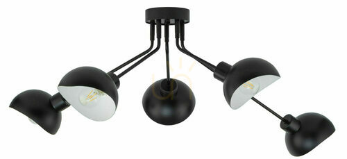 Check Plafon Sigma Roy 5 Black White E27 5x15W 32433