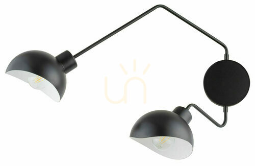 Check Wall Lamp Sigma Roy 2-Light Black White E27 32496