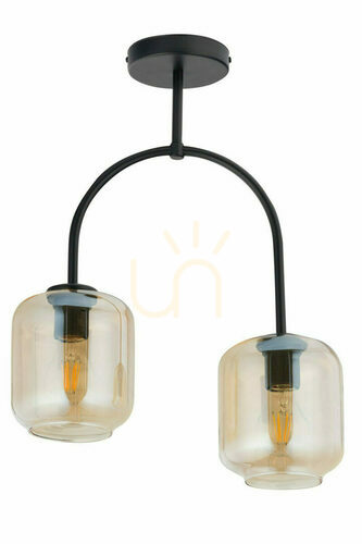Check Plafon Sigma SHINE 2 czarny bursztynowy E27 60W 32242