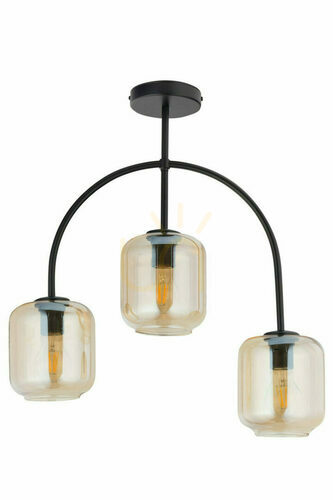 Check Plafon Sigma Shine 3 czarny bursztynowy E27 60W 32244