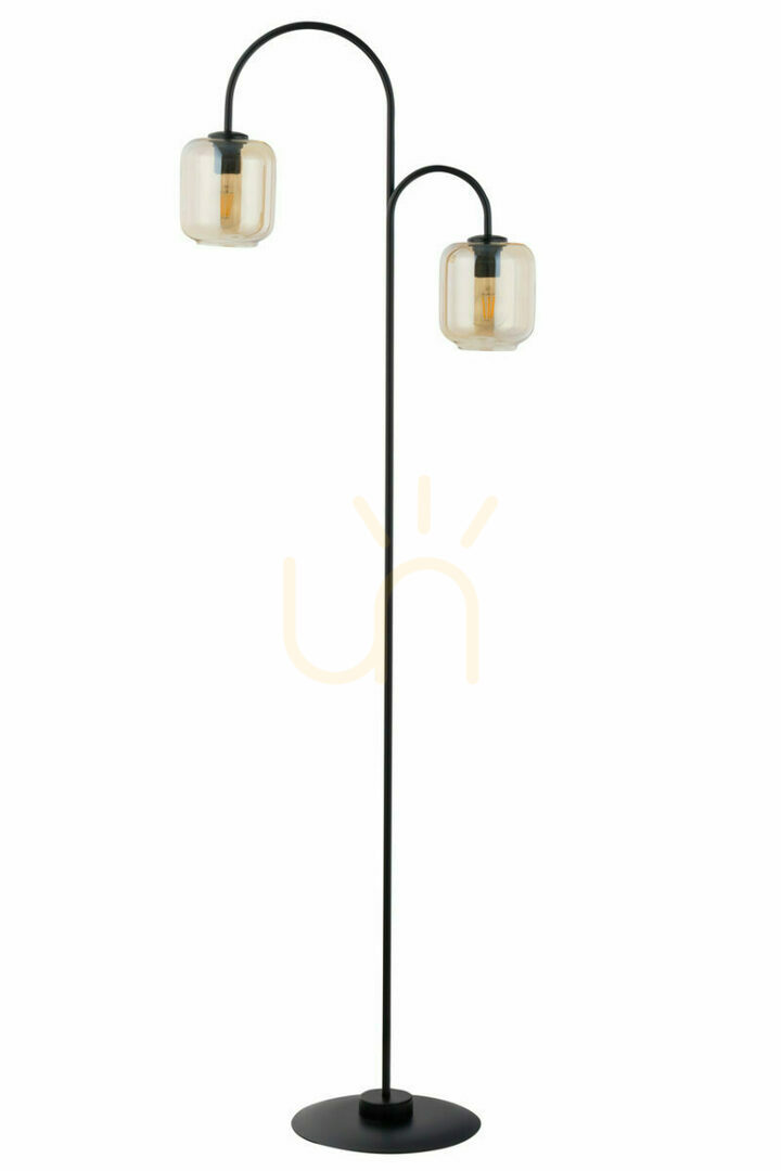 Sigma SHINE Floor Lamp Black Amber 2xE27 164cm 50255