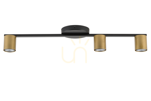 Check Plafon Sigma Sky 3-punktowy czarny złoty GU10 70 cm 33435