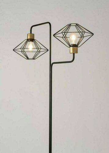 Check Sigma Floor Lamp Black Gold E27 2x60W 160cm 50352