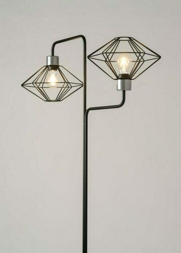 Check Sigma VARIO Floor Lamp Black Silver E27 2x60W 160 cm 50353