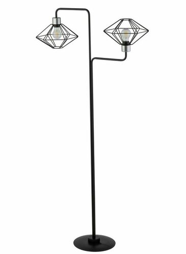 Check Sigma VARIO Floor Lamp Black Silver E27 2x60W 160 cm 50353