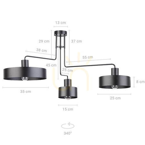 Check Plafon Sigma Vasco 3 Black 31553