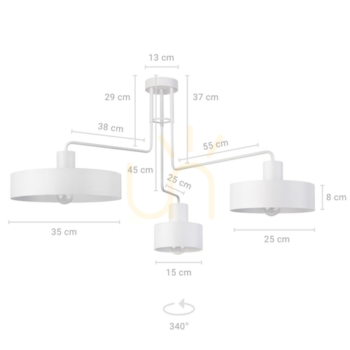 Check Plafon Sigma Vasco 3 White 31554