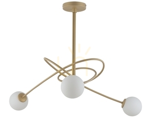 Chandelier Sigma Velvet 3-Light Gold Beige G9 85 cm 33356 small 0