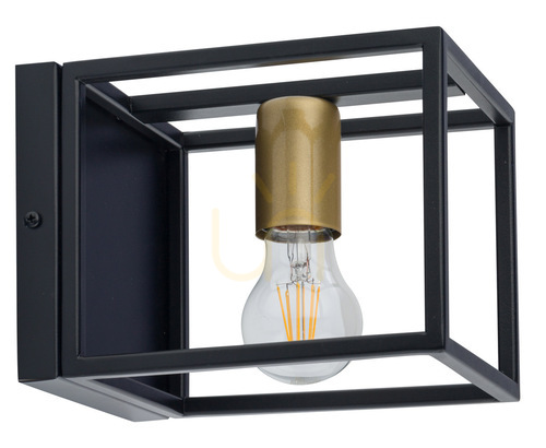Check Wall Lamp Sigma Vigo Black Gold E27 32227