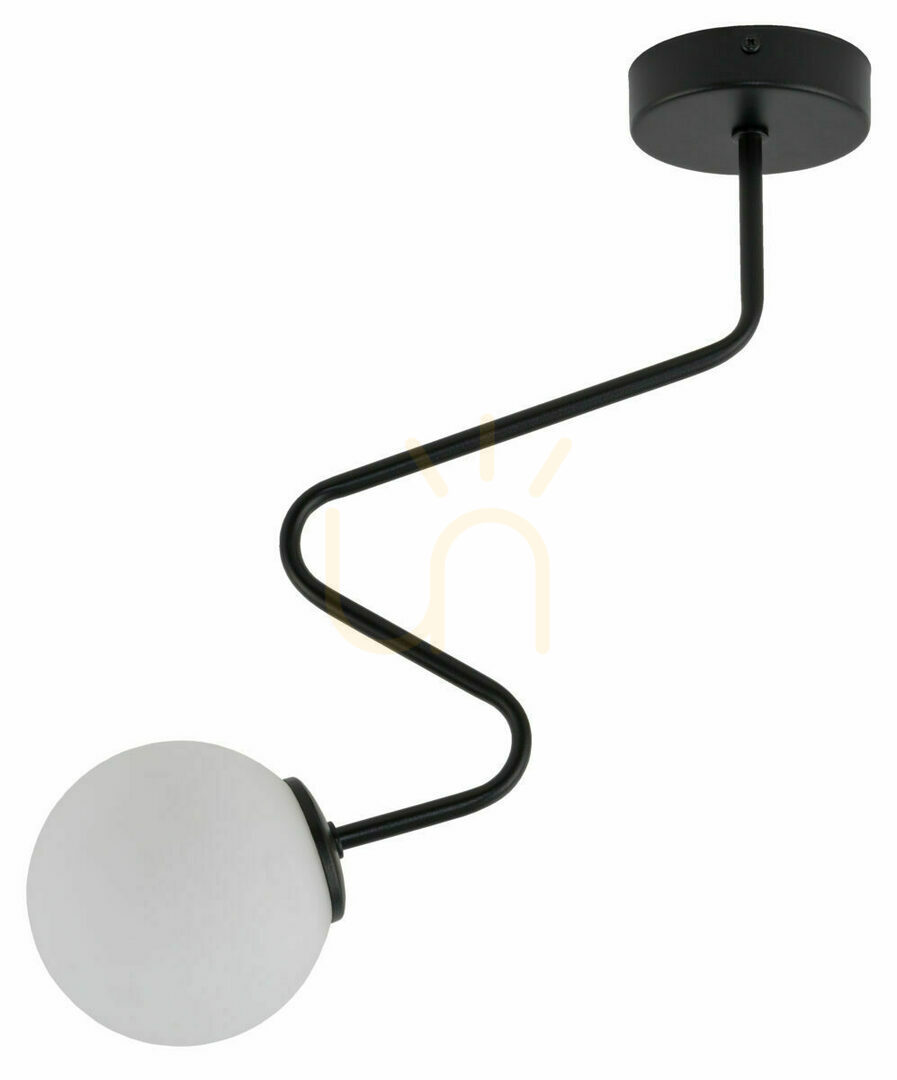 Plafon Sigma Zigzag 1 czarny 12W G9 32 cm 33292
