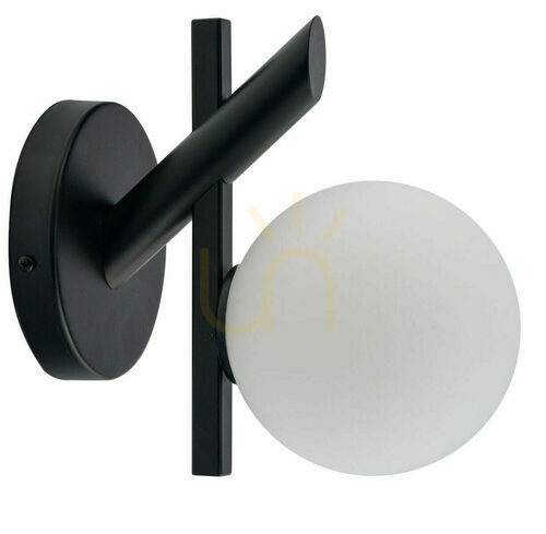 Check Wall Lamp Sigma Zoe Black Steel Glass G9 33328